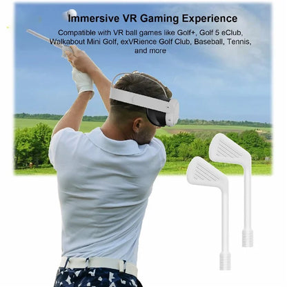 JYS JYS-MQ009 For Meta Quest 3 Table Tennis Racket Golf Club Adapter Controllers Grips Stick Handle Accessories
