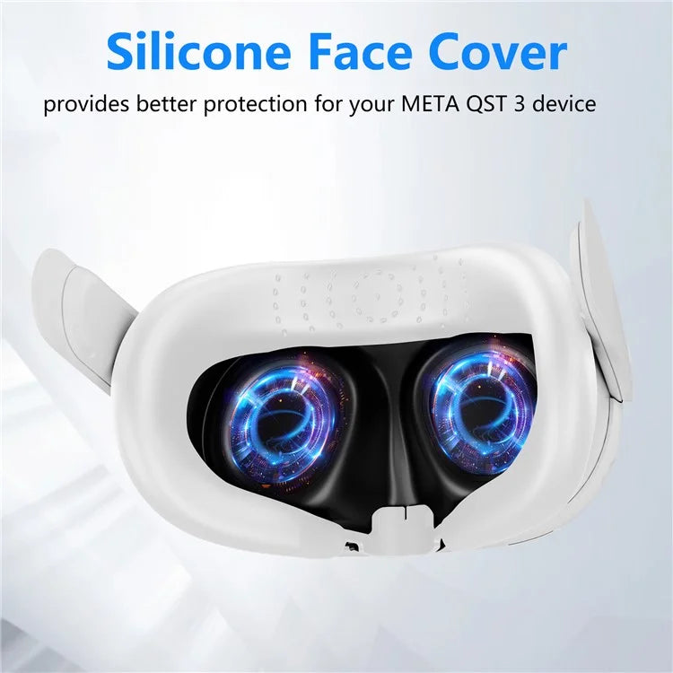 JYS JYS-MQ015 For Meta Quest 3 VR Headset Silicone Eye Mask Anti-sweat Protective Cover