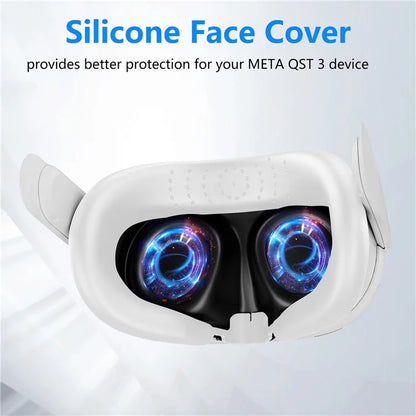JYS JYS-MQ015 For Meta Quest 3 VR Headset Silicone Eye Mask Anti-sweat Protective Cover