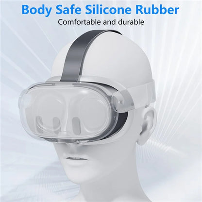 JYS JYS-MQ015 For Meta Quest 3 VR Headset Silicone Eye Mask Anti-sweat Protective Cover