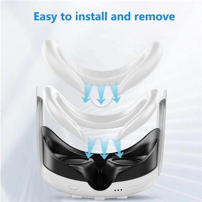 JYS JYS-MQ015 For Meta Quest 3 VR Headset Silicone Eye Mask Anti-sweat Protective Cover