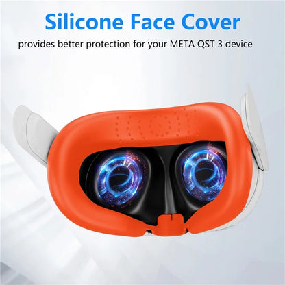 JYS JYS-MQ015 For Meta Quest 3 VR Headset Silicone Eye Mask Anti-sweat Protective Cover