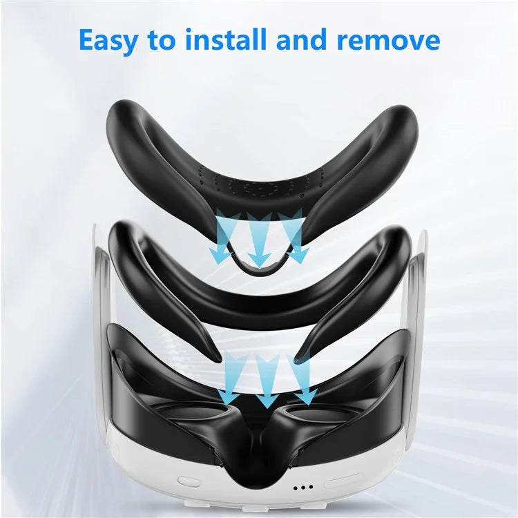 JYS JYS-MQ015 For Meta Quest 3 VR Headset Silicone Eye Mask Anti-sweat Protective Cover