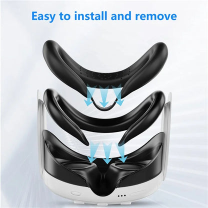 JYS JYS-MQ015 For Meta Quest 3 VR Headset Silicone Eye Mask Anti-sweat Protective Cover