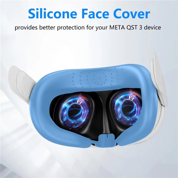 JYS JYS-MQ015 For Meta Quest 3 VR Headset Silicone Eye Mask Anti-sweat Protective Cover