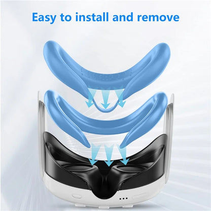 JYS JYS-MQ015 For Meta Quest 3 VR Headset Silicone Eye Mask Anti-sweat Protective Cover