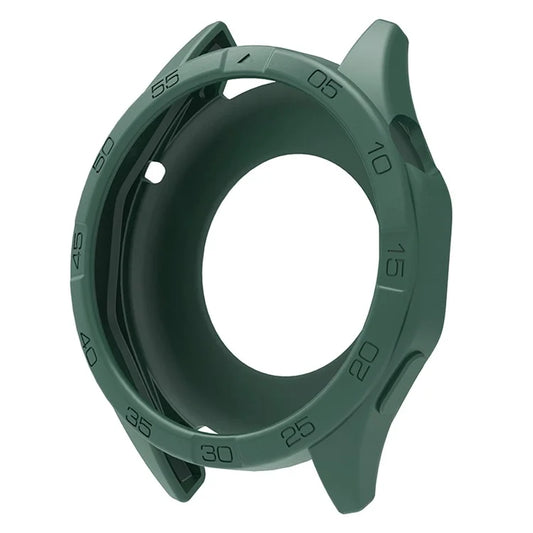 For Huawei Watch GT 4 46mm Protective Case Anti-Scratch Silicone Cover with Dial Plateish Green