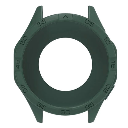 For Huawei Watch GT 4 46mm Protective Case Anti-Scratch Silicone Cover with Dial Plateish Green