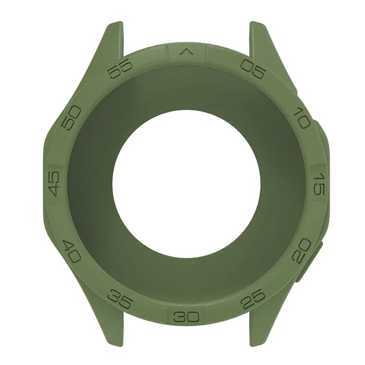 For Huawei Watch GT 4 46mm Protective Case Anti-Scratch Silicone Cover with Dial Plate