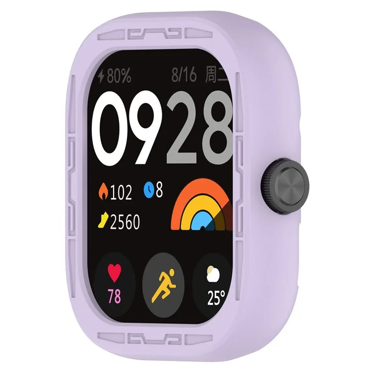 For Xiaomi Redmi Watch 4 Silicone Protective Cover Scratch-Resistant Watch Case