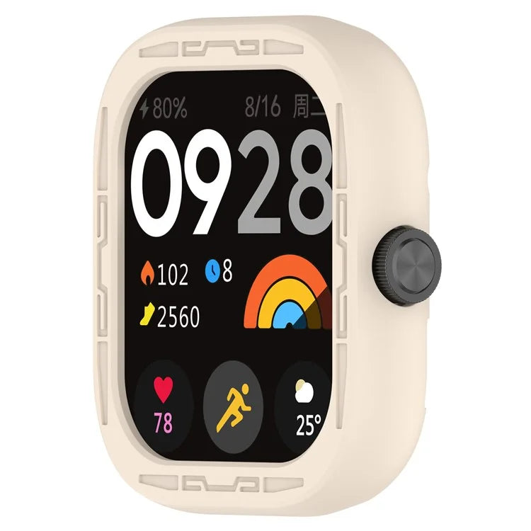 For Xiaomi Redmi Watch 4 Silicone Protective Cover Scratch-Resistant Watch Case