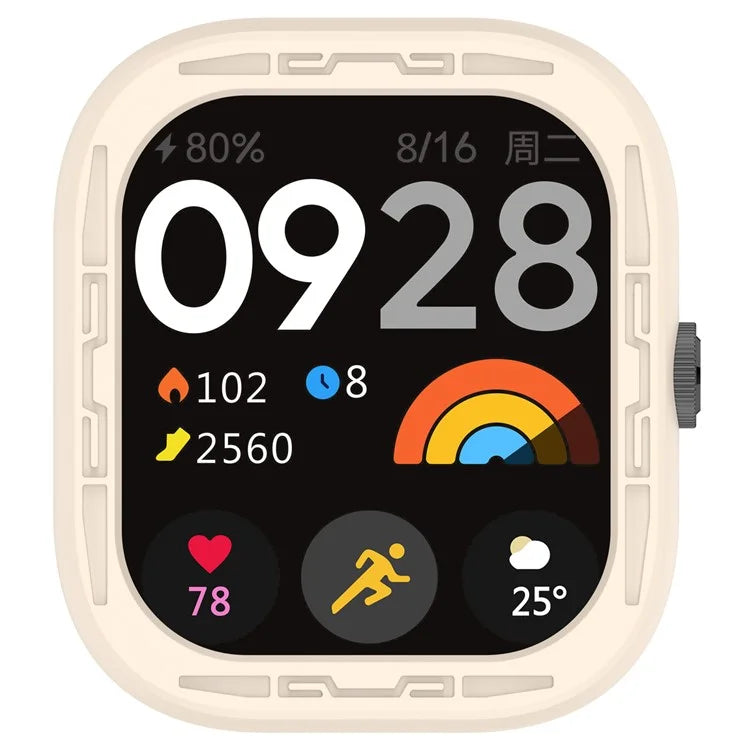 For Xiaomi Redmi Watch 4 Silicone Protective Cover Scratch-Resistant Watch Case