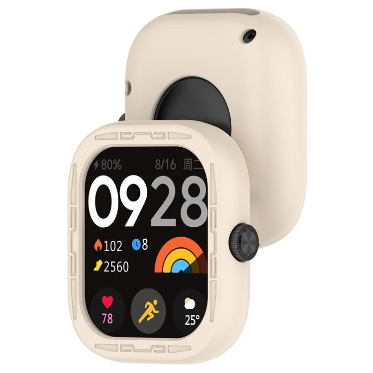 For Xiaomi Redmi Watch 4 Silicone Protective Cover Scratch-Resistant Watch Case