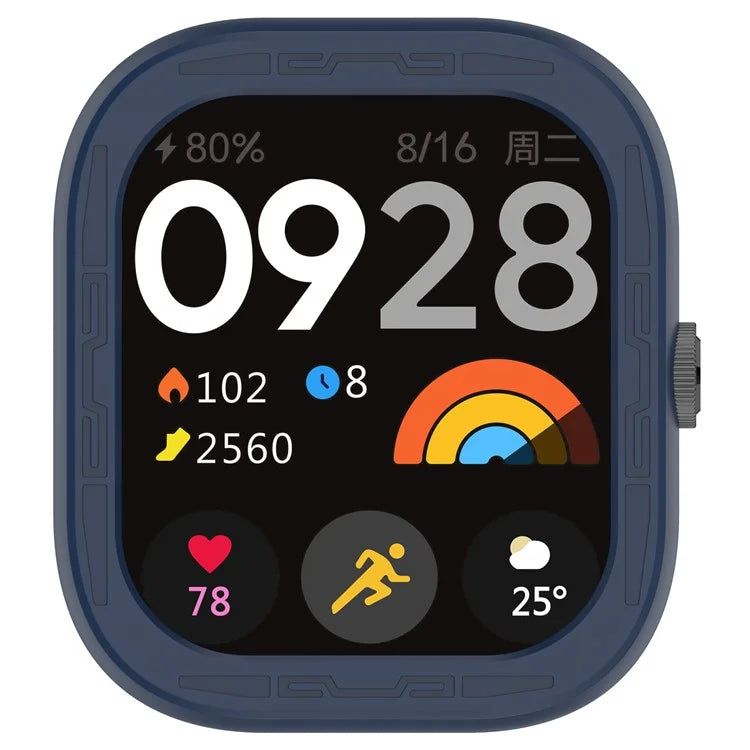 For Xiaomi Redmi Watch 4 Silicone Protective Cover Scratch-Resistant Watch Case
