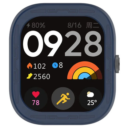 For Xiaomi Redmi Watch 4 Silicone Protective Cover Scratch-Resistant Watch Case