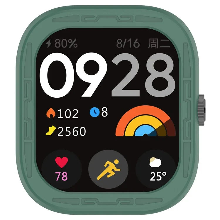For Xiaomi Redmi Watch 4 Silicone Protective Cover Scratch-Resistant Watch Case