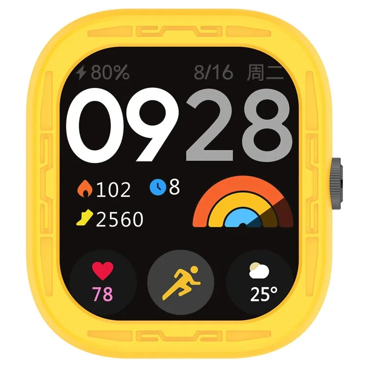 For Xiaomi Redmi Watch 4 Silicone Protective Cover Scratch-Resistant Watch Case