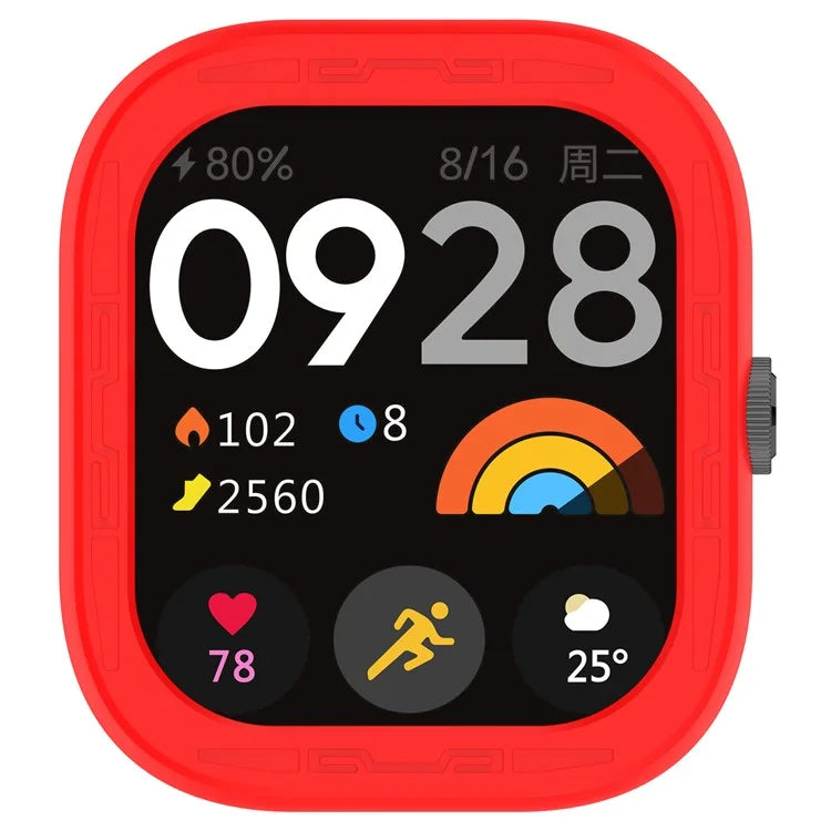 For Xiaomi Redmi Watch 4 Silicone Protective Cover Scratch-Resistant Watch Case