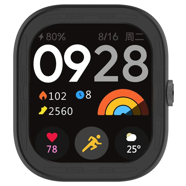 For Xiaomi Redmi Watch 4 Silicone Protective Cover Scratch-Resistant Watch Case