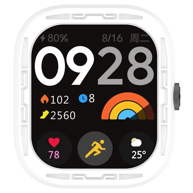 For Xiaomi Redmi Watch 4 Silicone Protective Cover Scratch-Resistant Watch Case
