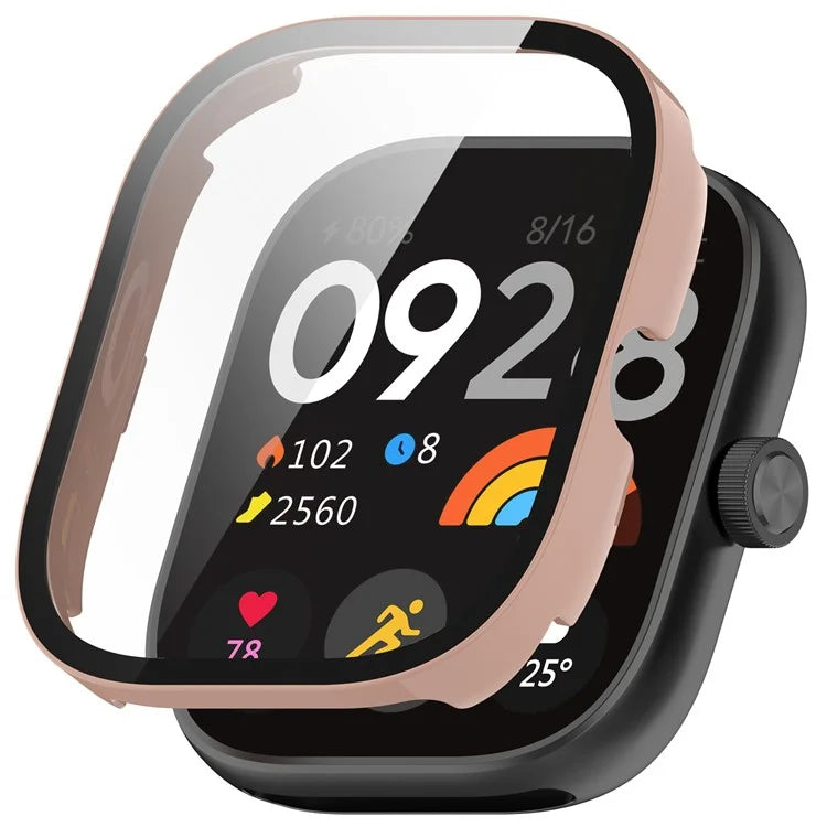For Xiaomi Redmi Watch 4 Full Protective Case PC Watch Cover with Tempered Glass Screen Protector