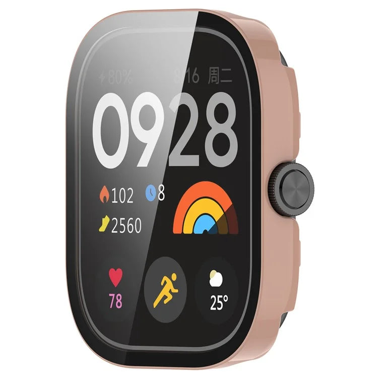 For Xiaomi Redmi Watch 4 Full Protective Case PC Watch Cover with Tempered Glass Screen Protector