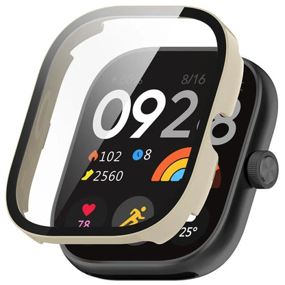 For Xiaomi Redmi Watch 4 Full Protective Case PC Watch Cover with Tempered Glass Screen Protector