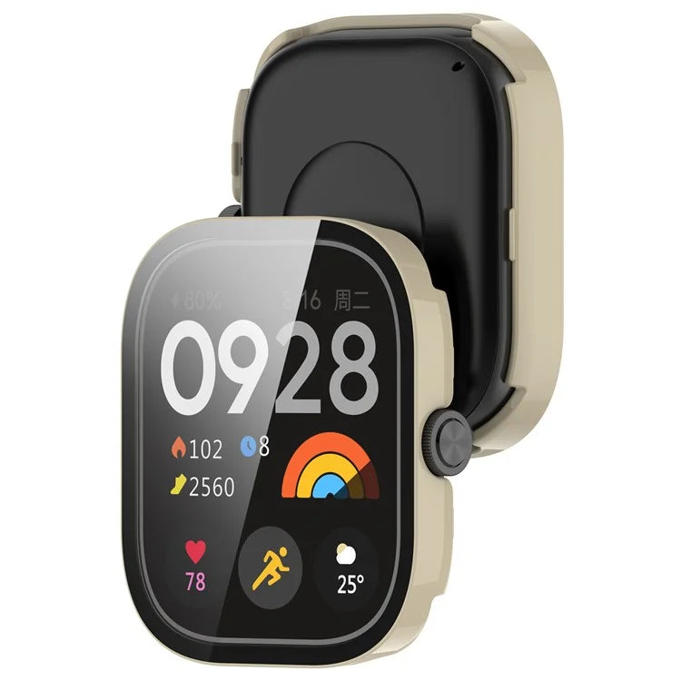 For Xiaomi Redmi Watch 4 Full Protective Case PC Watch Cover with Tempered Glass Screen Protector