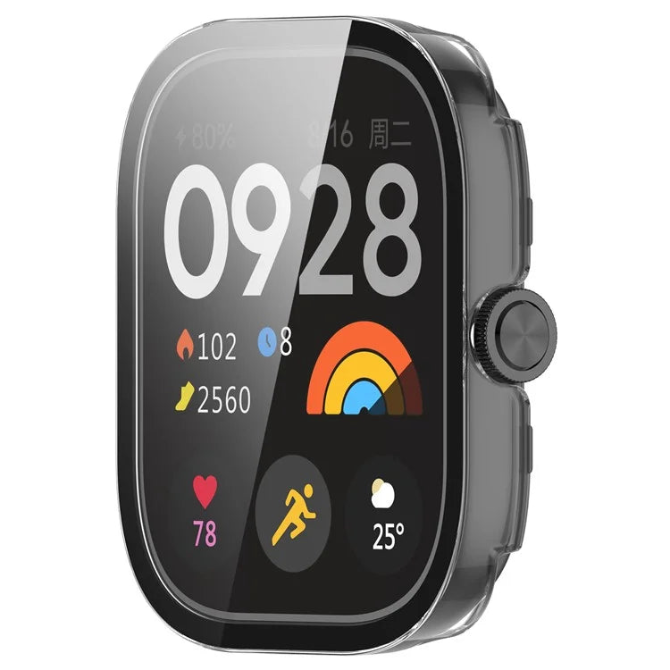 For Xiaomi Redmi Watch 4 Full Protective Case PC Watch Cover with Tempered Glass Screen Protector