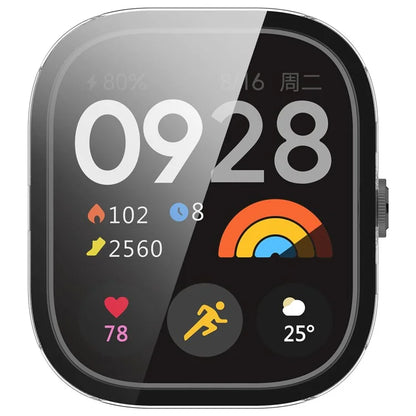 For Xiaomi Redmi Watch 4 Full Protective Case PC Watch Cover with Tempered Glass Screen Protector