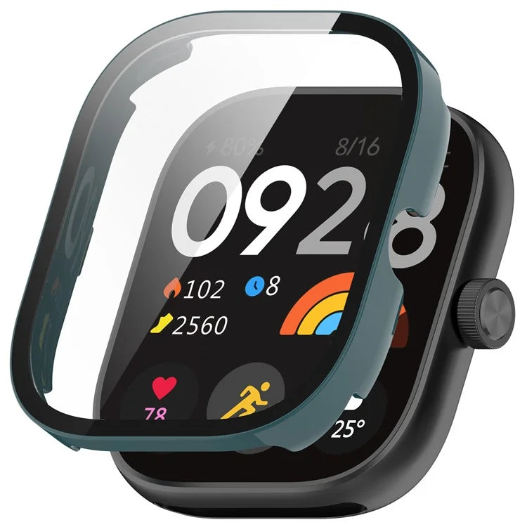 For Xiaomi Redmi Watch 4 Full Protective Case PC Watch Cover with Tempered Glass Screen Protector