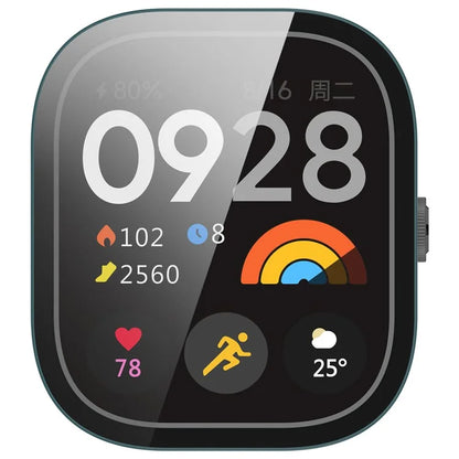 For Xiaomi Redmi Watch 4 Full Protective Case PC Watch Cover with Tempered Glass Screen Protector