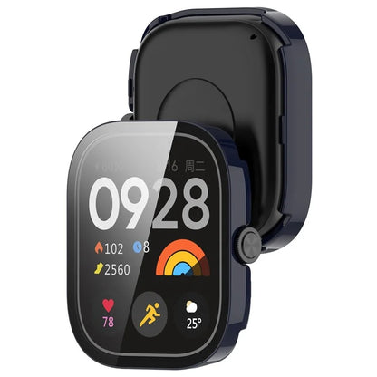 For Xiaomi Redmi Watch 4 Full Protective Case PC Watch Cover with Tempered Glass Screen Protector