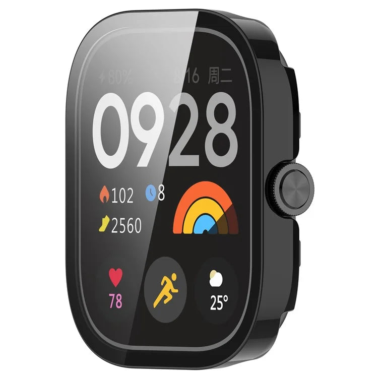 For Xiaomi Redmi Watch 4 Full Protective Case PC Watch Cover with Tempered Glass Screen Protector