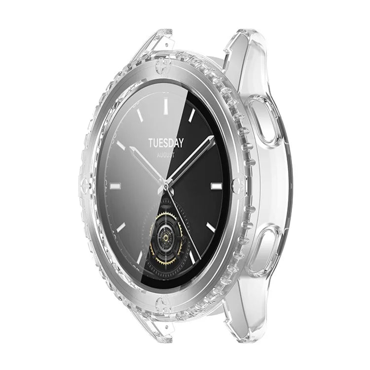 ENKAY HAT PRINCE For Xiaomi Watch S3 Case with Tempered Glass Screen Protector Hard PC Watch Cover