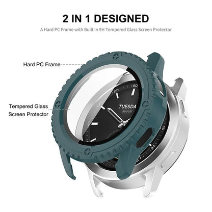 ENKAY HAT PRINCE For Xiaomi Watch S3 Case with Tempered Glass Screen Protector Hard PC Watch Cover