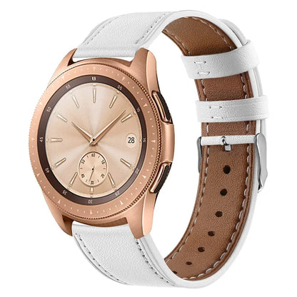 For Huawei Watch GT / Watch GT 2 46mm / 42mm / Samsung Galaxy Watch 46mm Watch Strap Top Layer Cowhide Wrist Band