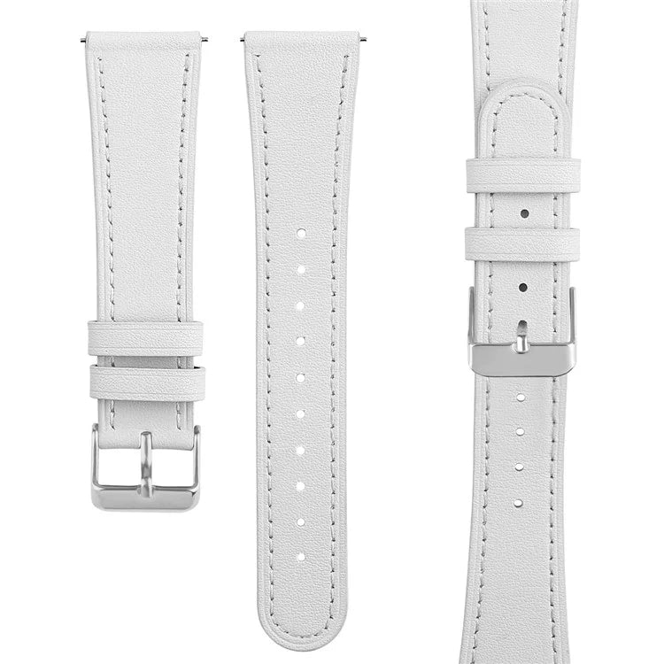 For Huawei Watch GT / Watch GT 2 46mm / 42mm / Samsung Galaxy Watch 46mm Watch Strap Top Layer Cowhide Wrist Band