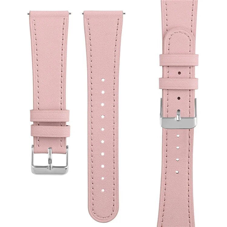 For Huawei Watch GT / Watch GT 2 46mm / 42mm / Samsung Galaxy Watch 46mm Watch Strap Top Layer Cowhide Wrist Band