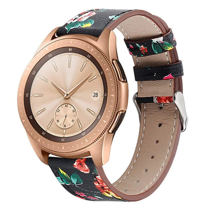 For Huawei Watch GT / Watch GT 2 46mm / 42mm / Samsung Galaxy Watch 46mm Watch Strap Top Layer Cowhide Wrist Band