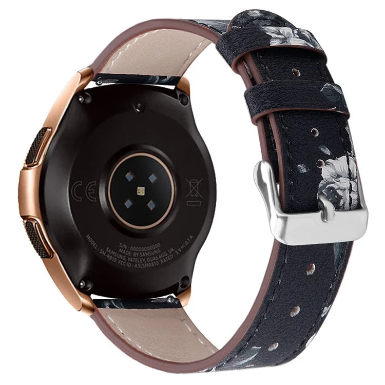 For Huawei Watch GT / Watch GT 2 46mm / 42mm / Samsung Galaxy Watch 46mm Watch Strap Top Layer Cowhide Wrist Band
