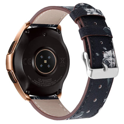 For Huawei Watch GT / Watch GT 2 46mm / 42mm / Samsung Galaxy Watch 46mm Watch Strap Top Layer Cowhide Wrist Band