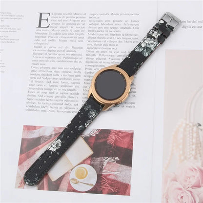 For Huawei Watch GT / Watch GT 2 46mm / 42mm / Samsung Galaxy Watch 46mm Watch Strap Top Layer Cowhide Wrist Band