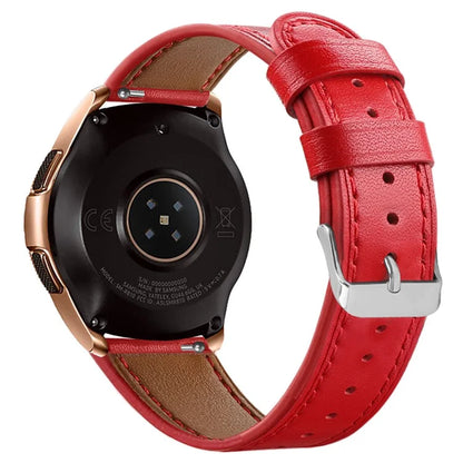 For Huawei Watch GT / Watch GT 2 46mm / 42mm / Samsung Galaxy Watch 46mm Watch Strap Top Layer Cowhide Wrist Band
