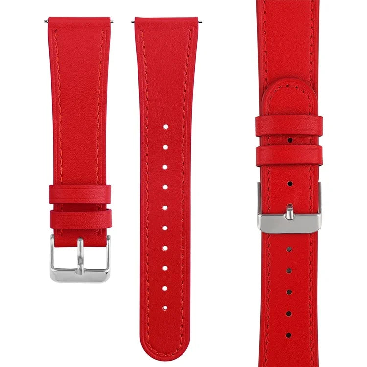 For Huawei Watch GT / Watch GT 2 46mm / 42mm / Samsung Galaxy Watch 46mm Watch Strap Top Layer Cowhide Wrist Band
