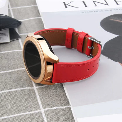 For Huawei Watch GT / Watch GT 2 46mm / 42mm / Samsung Galaxy Watch 46mm Watch Strap Top Layer Cowhide Wrist Band