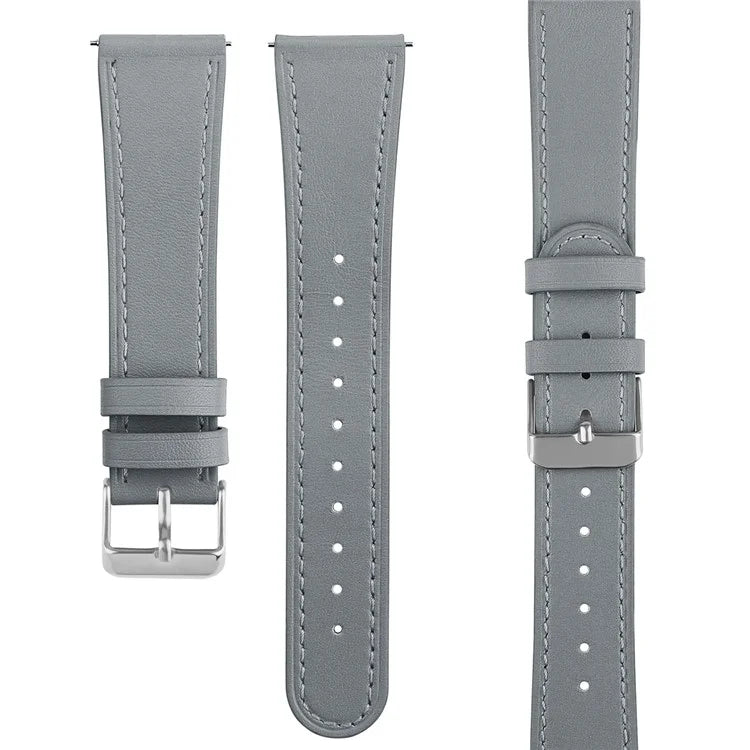 For Huawei Watch GT / Watch GT 2 46mm / 42mm / Samsung Galaxy Watch 46mm Watch Strap Top Layer Cowhide Wrist Band