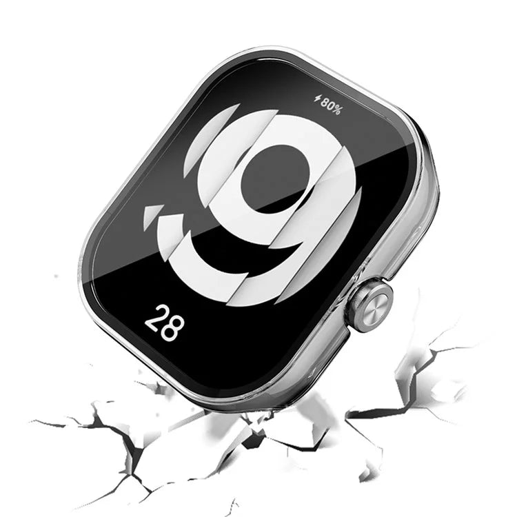 For Xiaomi Redmi Watch 4 Watch Case Hard PC Cover with Tempered Glass Film