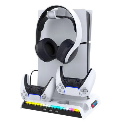 IPEGA PG-P5S006 For PS5 Slim Charging Dock with Cooling Fan Headset Hanger