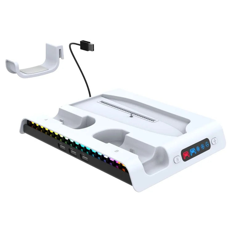 IPEGA PG-P5S006 For PS5 Slim Charging Dock with Cooling Fan Headset Hanger